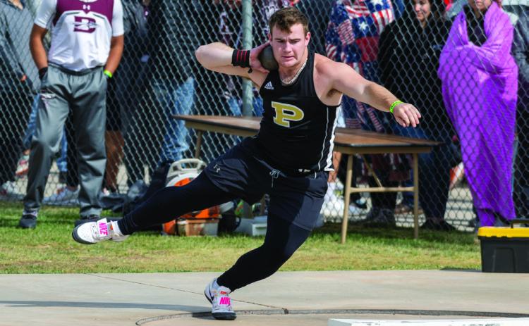 PHS Freshman Mason Wright won first place at the 2A Regional Track Meet and will head to the State competition on May 12. Photo by Ron Francis