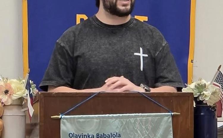 POST PRIDE Local barber Richy Padilla shared his journey into barbering, the challenges he overcame and his passion for serving the Post community through Richy Rich Barber Shop during a recent Post Texas Rotary Club meeting. | COURTESY PHOTO