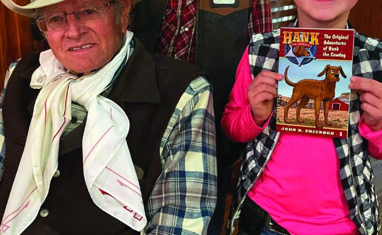 John Erickson visits with young fans of Hank the Cowdog