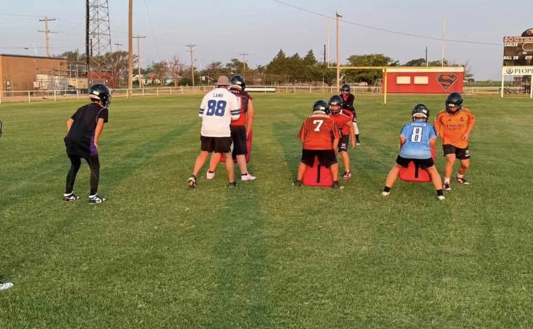 JERSEY DAY Southland Eagles football players wore their favorite jerseys Aug. 4 while putting in work on the field as they prepare for the upcoming season. | COURTESY PHOTO