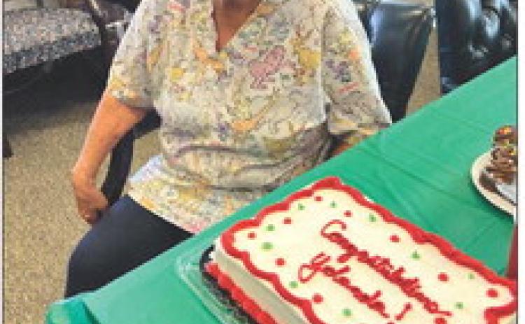 COUNTY CUSTODIAN Yolanda Navarro retired after 20 years of service to Garza County. She has kept our courthouse spotless as well as driving the Garza County citizens to Lubbock for doctor appointments, and around Post to United, the post office, banks, and health clinic. She will be missed. | CARROL WILLIAMS PHOTO