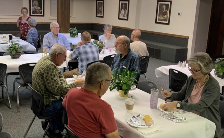 COMMUNITY PRAYER Post Methodist Church hosted a community prayer breakfast Sept. 24. Pastors, first responders, citizens, and officials participated in the gathering of prayer for our city, county, schools and nation. | STAFF PHOTO