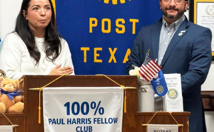 ROTARY WRAP-UP Suzan Collazo, presidentelect for the 2026-2027 term, and Jesse Dixon, president nominee for the 2027–28 term, shared their experiences from the Rotary PETS training during the recent Post Rotary Club meeting. | COURTESY PHOTO