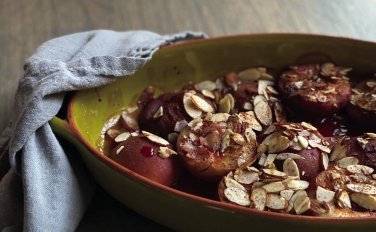 ROAST PLUMSWITH ALMONDS | PHOTO BY ANGELINA LARUE