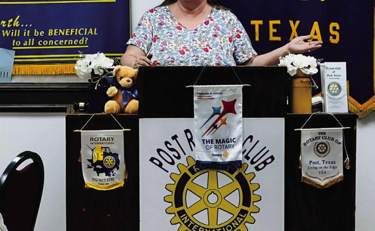 POST ROTARY CLUB The Post Rotary Club was honored to have Kylene Wheeler, Garza County Joint Elections Administrator and also Rotarian member to update the club on local elections and all things concerning elections. | COURTESY PHOTO