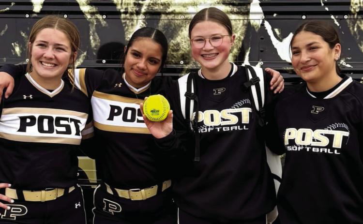 SOFTBALL Four Lady Lopes hit home runs, March 15, during the district opener in Morton, Hannah Abraham, Zailey Perez, Soffi Scott, and Rylee Hernandez. See story page 6. | COURTESY PHOTO