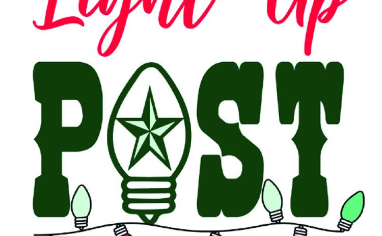 Welcome to our town and Light Up Post!