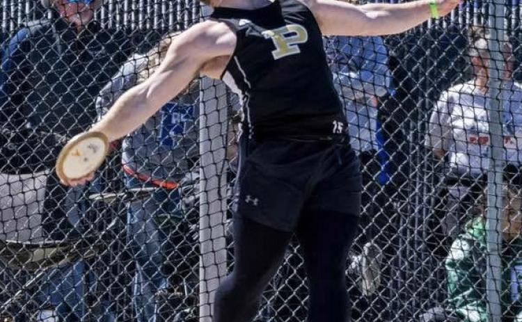 PODIUM PURSUIT Post High School senior Mason Wright qualified for his fourth consecutive UIL State Track and Field Meet appearance in the shot put and earned his first state berth in the discus. | COURTESY PHOTO
