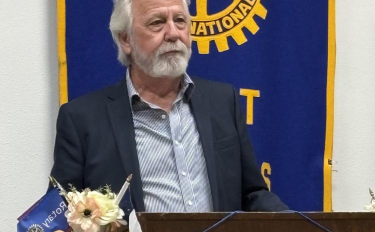 ROTARY PROGRAM Chip Polk of Post shared the story of how Ragtown Gospel Theater came to be, and discussed the troupe’s current production during the Post Rotary Club’s weekly meeting Tuesday, Aug. 18. | COURTESY PHOTO