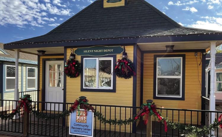 SILENT NIGHT VILLAGE The Silent Night Depot sits front and center at the Silent Night Village, awaiting the Light Up Post event on December 7, 2024. Post, the premier West Texas Christmas destination will use the village to host Santa Land. | STAFF PHOTO