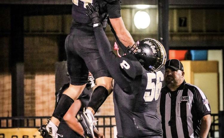BOLD GOLD CELEBRATION The Bold Gold dominated Abernathy in a 43-8 victory, holding the visiting Antelopes scoreless through three quarters on Friday, Oct. 16. | CAPTURES WITH PHS