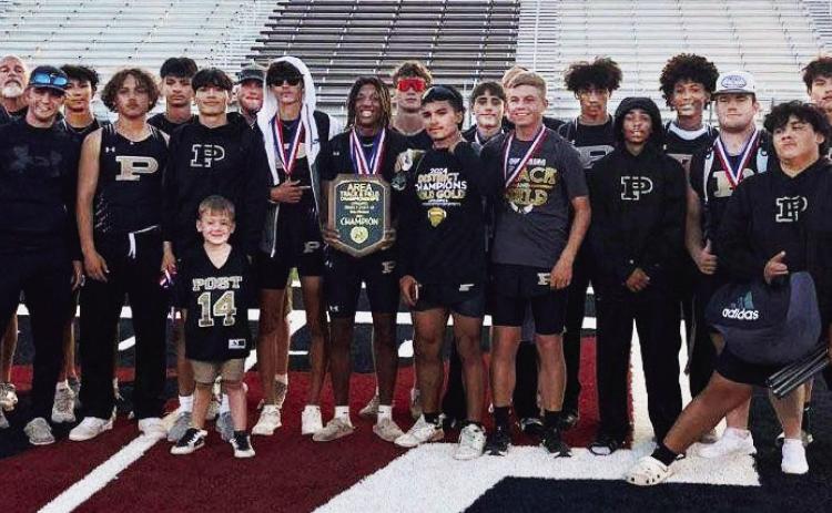 OVERALL TEAM WIN Post ISD track qualifiers and varsity boys team for winning the meet overall as a team on Friday, April 11. | COURTESY PHOTO